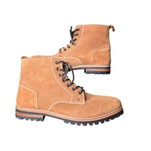 CREVO Mens Rover Tan Leather Suede Zip Boots Size 11